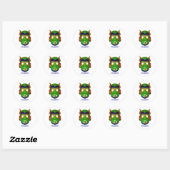 Traditioneel Kleurrijk Thais Masker Ronde Sticker (Vel)