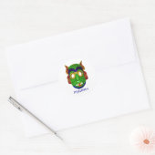 Traditioneel Kleurrijk Thais Masker Ronde Sticker (Envelop)