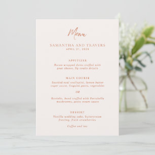 Traditioneel Koper Elegant Huwelijk Menu