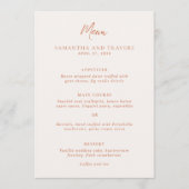 Traditioneel Koper Elegant Huwelijk Menu (Voorkant)
