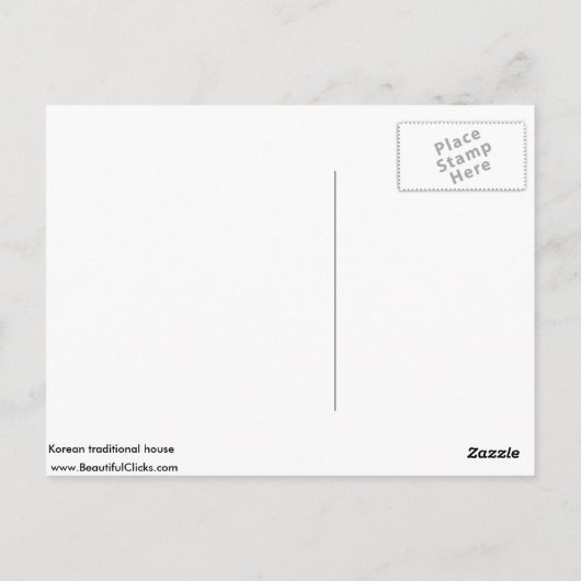 Traditioneel Koreaans huis Briefkaart (Achterkant)
