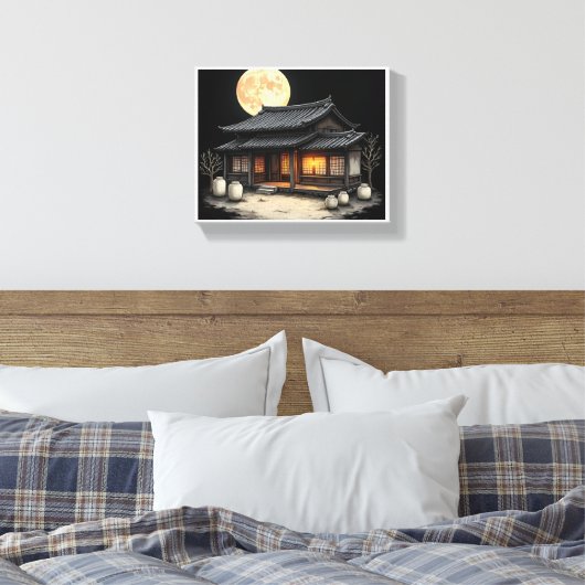 Traditioneel Koreaans huis Canvas Afdruk (Insitu (Slaapkamer))