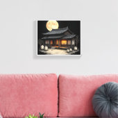 Traditioneel Koreaans huis Canvas Afdruk (Insitu (Woonkamer))
