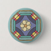 Traditioneel Koreaans patroon Ronde Button 5,7 Cm (Voorkant)