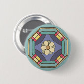 Traditioneel Koreaans patroon Ronde Button 5,7 Cm (Voorkant /achterkant)