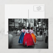 traditioneel koreaanse meisjesfotografie briefkaart (Voorkant / Achterkant)