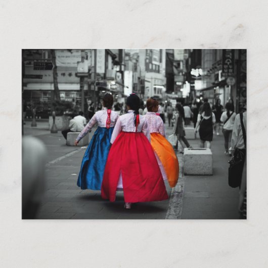 traditioneel koreaanse meisjesfotografie briefkaart (Voorkant)
