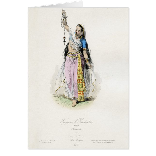 Traditioneel kostuum voor Indiase vrouw (Voorkant)