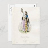Traditioneel kostuum voor Indiase vrouw Briefkaart (Voorkant / Achterkant)