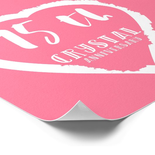 Traditioneel kristal ter gelegenheid van de 15e br poster (Hoek)