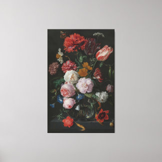 Traditioneel kunstwerk - bloemen canvas afdruk
