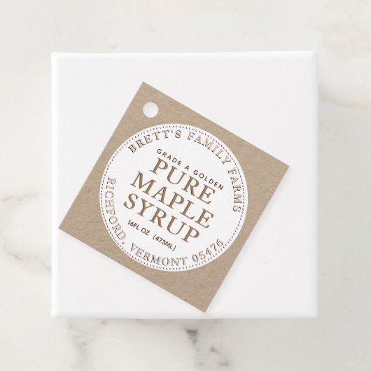 Traditioneel Label op het etiket van de mansiroop (In situ)