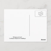 Traditioneel landbouwgebouw en hek briefkaart (Achterkant)