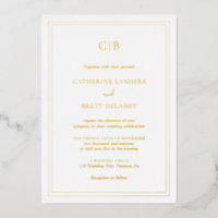 Traditioneel legant Simple Monogram Weddenschap Go