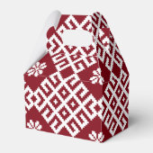 Traditioneel Lets rood ontwerp Bedankdoosjes (Voorkant Zijde)