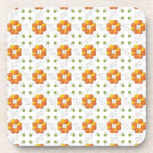 Traditioneel Lets ZUN-teken geometrisch ontwerp IX Bier Onderzetter