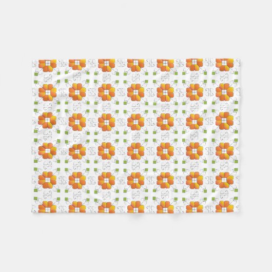 Traditioneel Lets ZUN-teken geometrisch ontwerp IX Fleece Deken (Voorkant (Horizontaal))