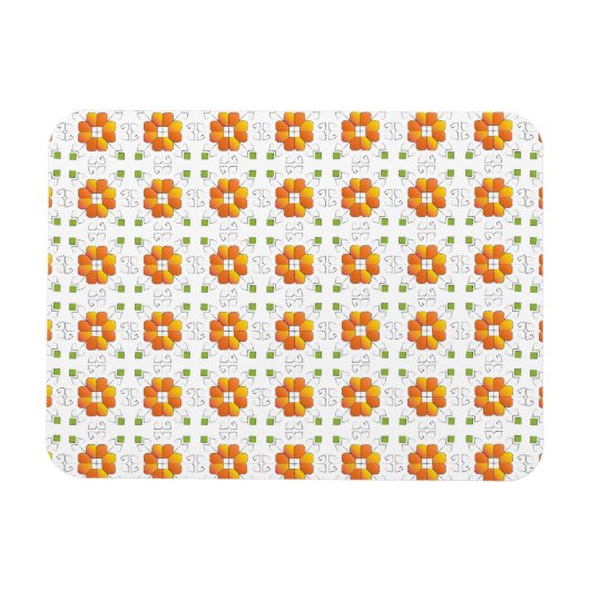 Traditioneel Lets ZUN-teken geometrisch ontwerp IX Magneet (Horizontaal)