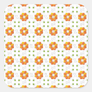 Traditioneel Lets ZUN-teken geometrisch ontwerp IX Vierkante Sticker