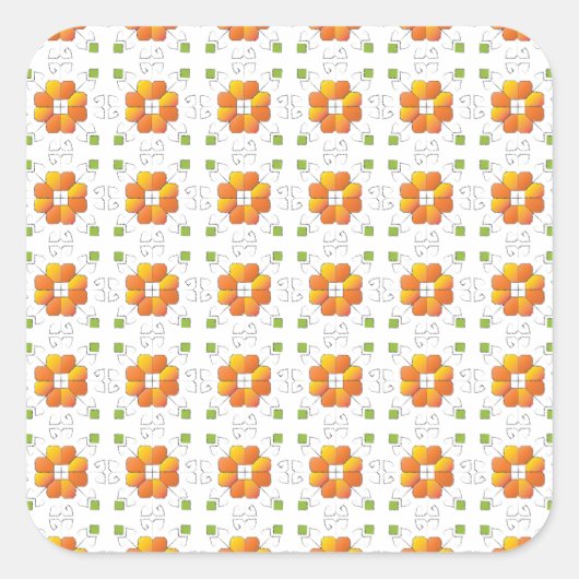 Traditioneel Lets ZUN-teken geometrisch ontwerp IX Vierkante Sticker (Voorkant)