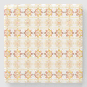 Traditioneel Lets ZUN-teken geometrisch ontwerp VI Stenen Onderzetter (Voorkant)