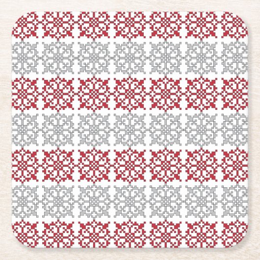 Traditioneel Lets ZUN-teken geometrisch patroon I Kartonnen Onderzetters (Voorkant)