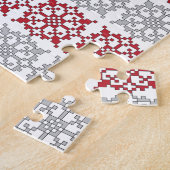 Traditioneel Lets ZUN-teken geometrisch patroon I Legpuzzel (Zijkant)