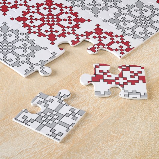 Traditioneel Lets ZUN-teken geometrisch patroon I Legpuzzel (Zijkant)