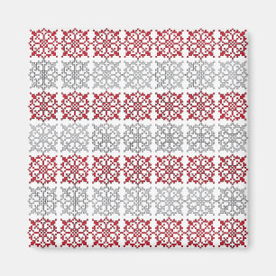 Traditioneel Lets ZUN-teken geometrisch patroon I Magneet