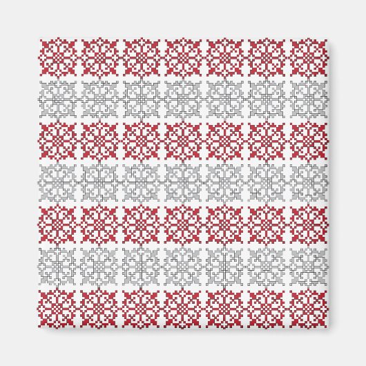 Traditioneel Lets ZUN-teken geometrisch patroon I Magneet (Voorkant)