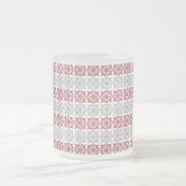 Traditioneel Lets ZUN-teken geometrisch patroon I Matglas Koffiemok (Center)