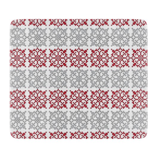 Traditioneel Lets ZUN-teken geometrisch patroon I Snijplank (Voorkant)