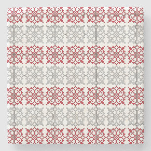 Traditioneel Lets ZUN-teken geometrisch patroon I Stenen Onderzetter