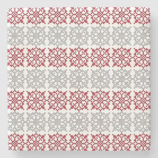 Traditioneel Lets ZUN-teken geometrisch patroon I Stenen Onderzetter (Voorkant)