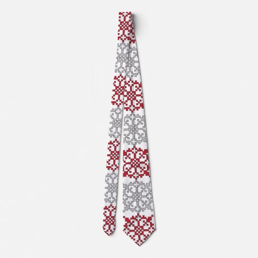 Traditioneel Lets ZUN-teken geometrisch patroon I Stropdas (Achterkant)