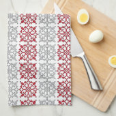 Traditioneel Lets ZUN-teken geometrisch patroon I Theedoek (Quarter Fold)