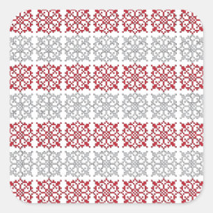 Traditioneel Lets ZUN-teken geometrisch patroon I Vierkante Sticker