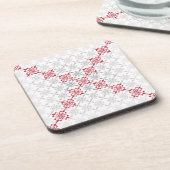 Traditioneel Lets ZUN-teken geometrisch patroon II Bier Onderzetter (Linkerzijde)