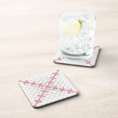 Traditioneel Lets ZUN-teken geometrisch patroon II Bier Onderzetter (Rechterzijde)