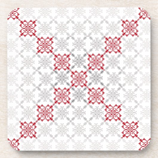 Traditioneel Lets ZUN-teken geometrisch patroon II Bier Onderzetter (Voorkant)