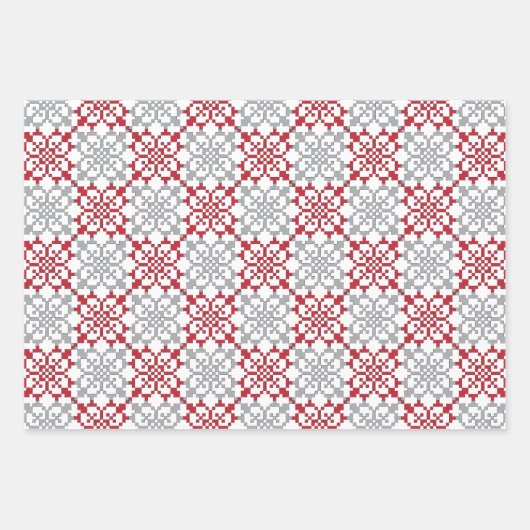 Traditioneel Lets ZUN-teken geometrisch patroon II Inpakpapier Vel (Voorkant 3)