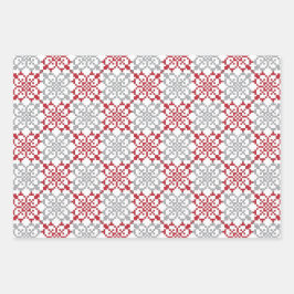 Traditioneel Lets ZUN-teken geometrisch patroon II Inpakpapier Vel