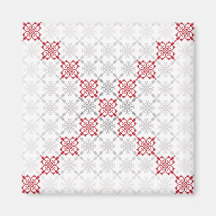 Traditioneel Lets ZUN-teken geometrisch patroon II Magneet