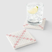 Traditioneel Lets ZUN-teken geometrisch patroon II Stenen Onderzetter (Zijkant)