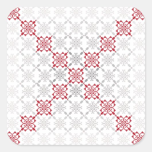 Traditioneel Lets ZUN-teken geometrisch patroon II Vierkante Sticker (Voorkant)