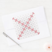 Traditioneel Lets ZUN-teken geometrisch patroon II Vierkante Sticker (Envelop)