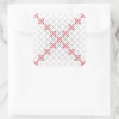 Traditioneel Lets ZUN-teken geometrisch patroon II Vierkante Sticker (Tas)