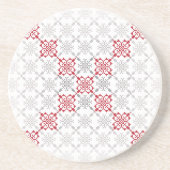 Traditioneel Lets ZUN-teken geometrisch patroon II Zandsteen Onderzetter (Voorkant)