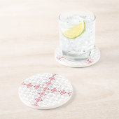 Traditioneel Lets ZUN-teken geometrisch patroon II Zandsteen Onderzetter (Zijkant)