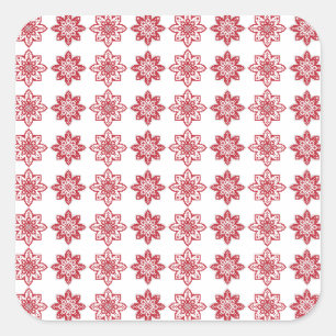 Traditioneel Lets ZUN-teken geometrisch patroon IV Vierkante Sticker